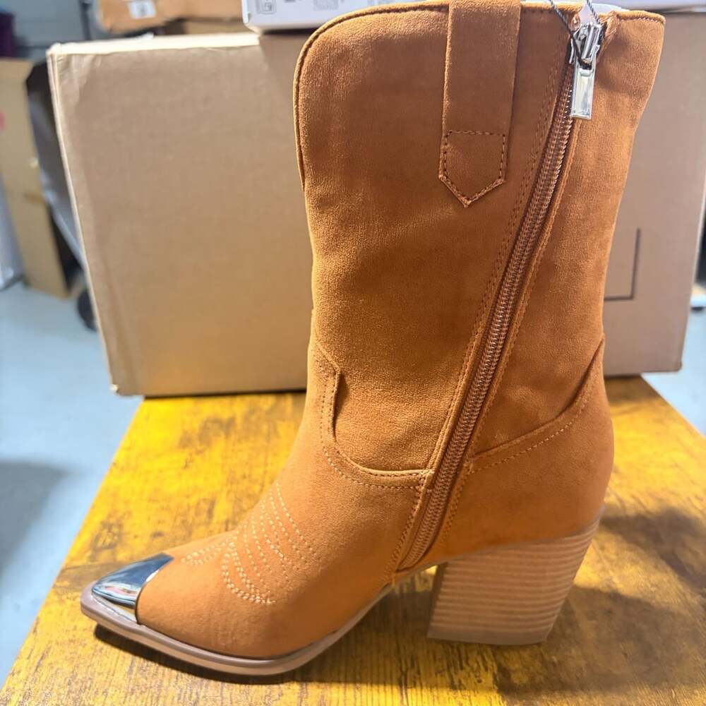 The Drop Women Sandra Heeled Cowboy Boot 5.5